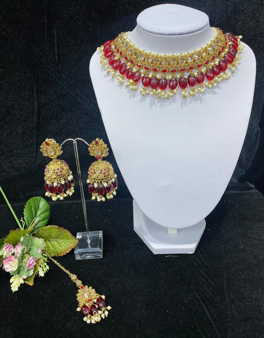 Maroon Necklace Sets