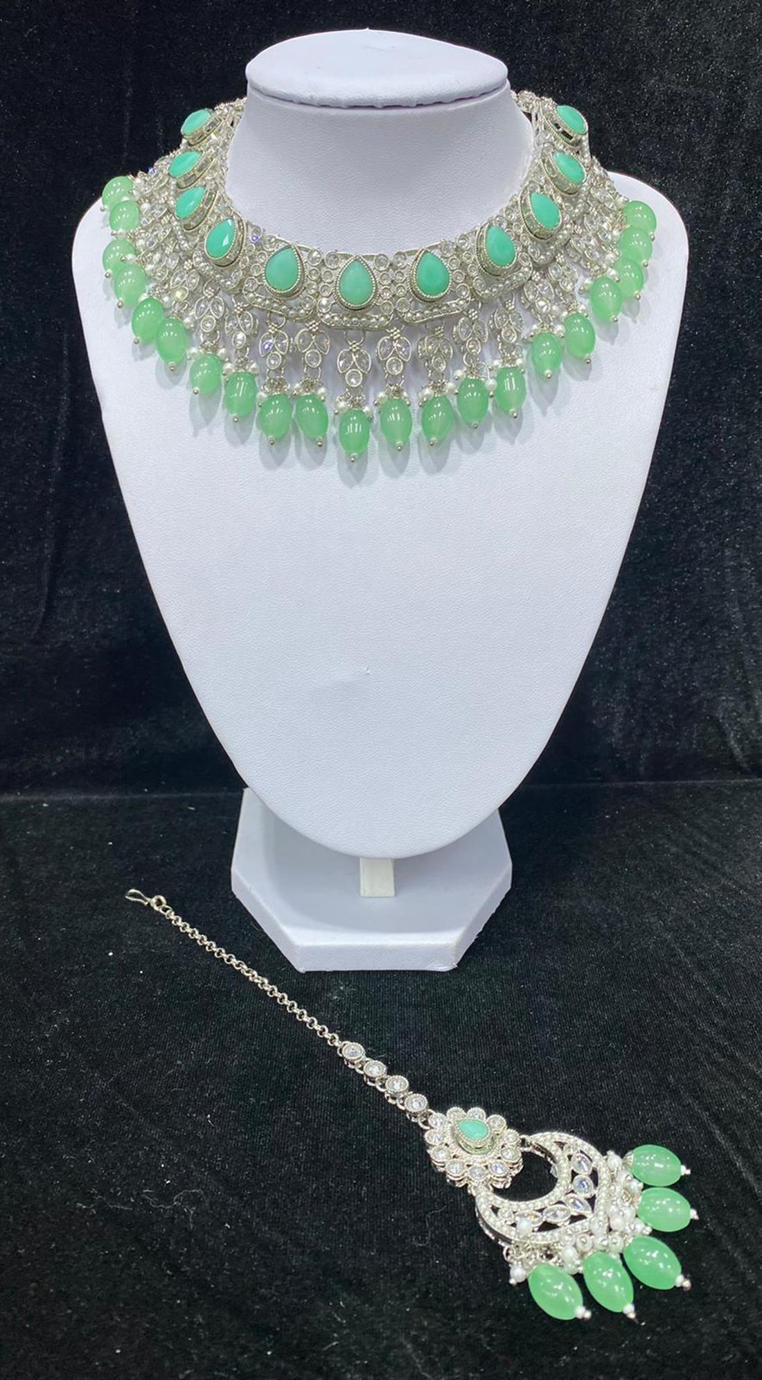 Mint & Silver Necklace Sets