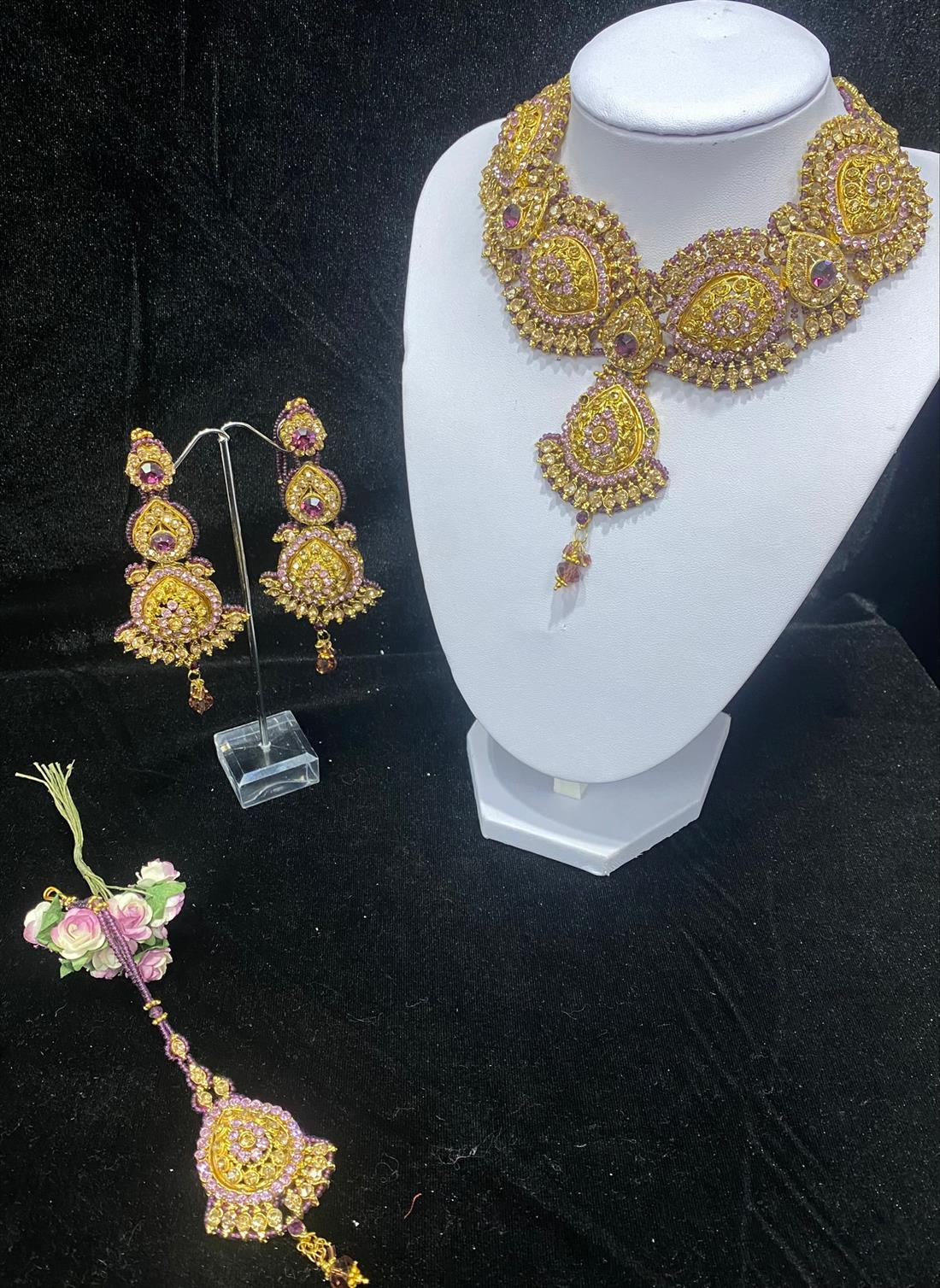 Gold & Purple Necklace Sets