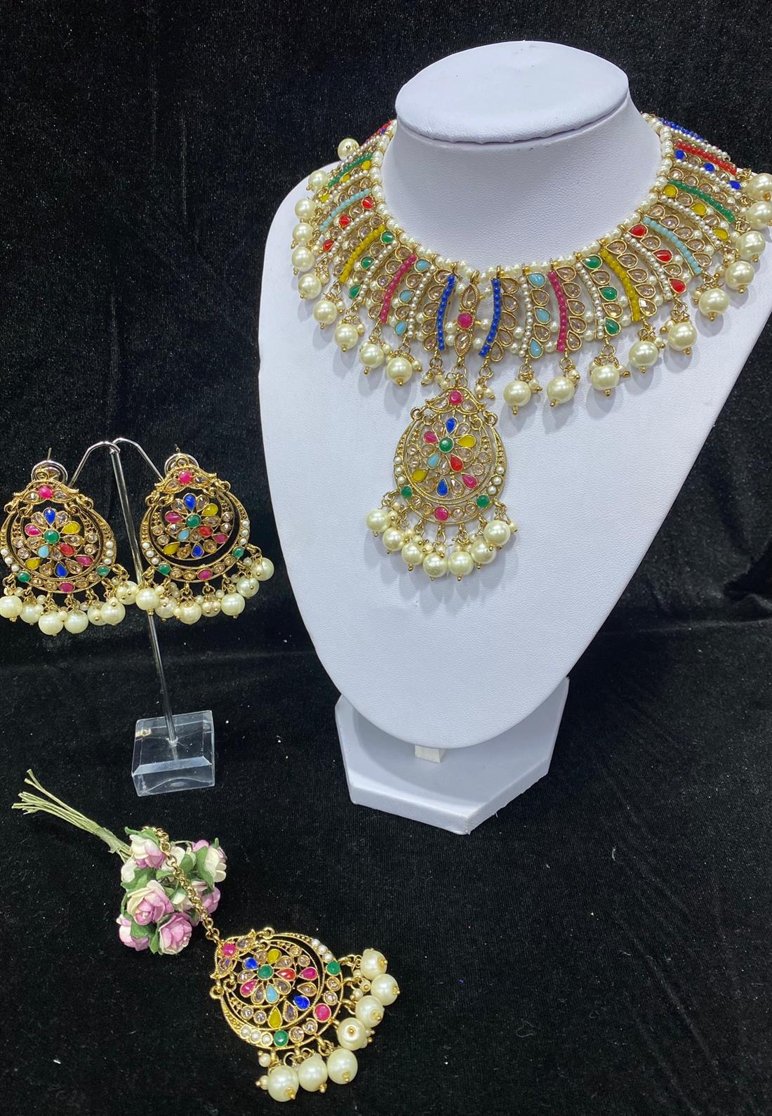 Multicolour & White Necklace Sets