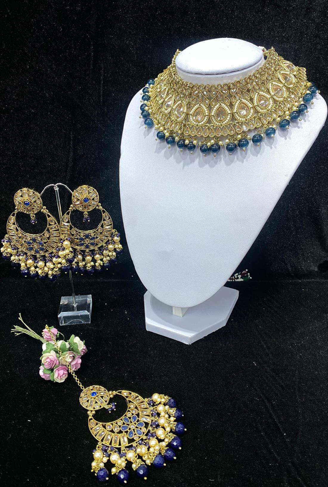 Gold & Navy Necklace Sets