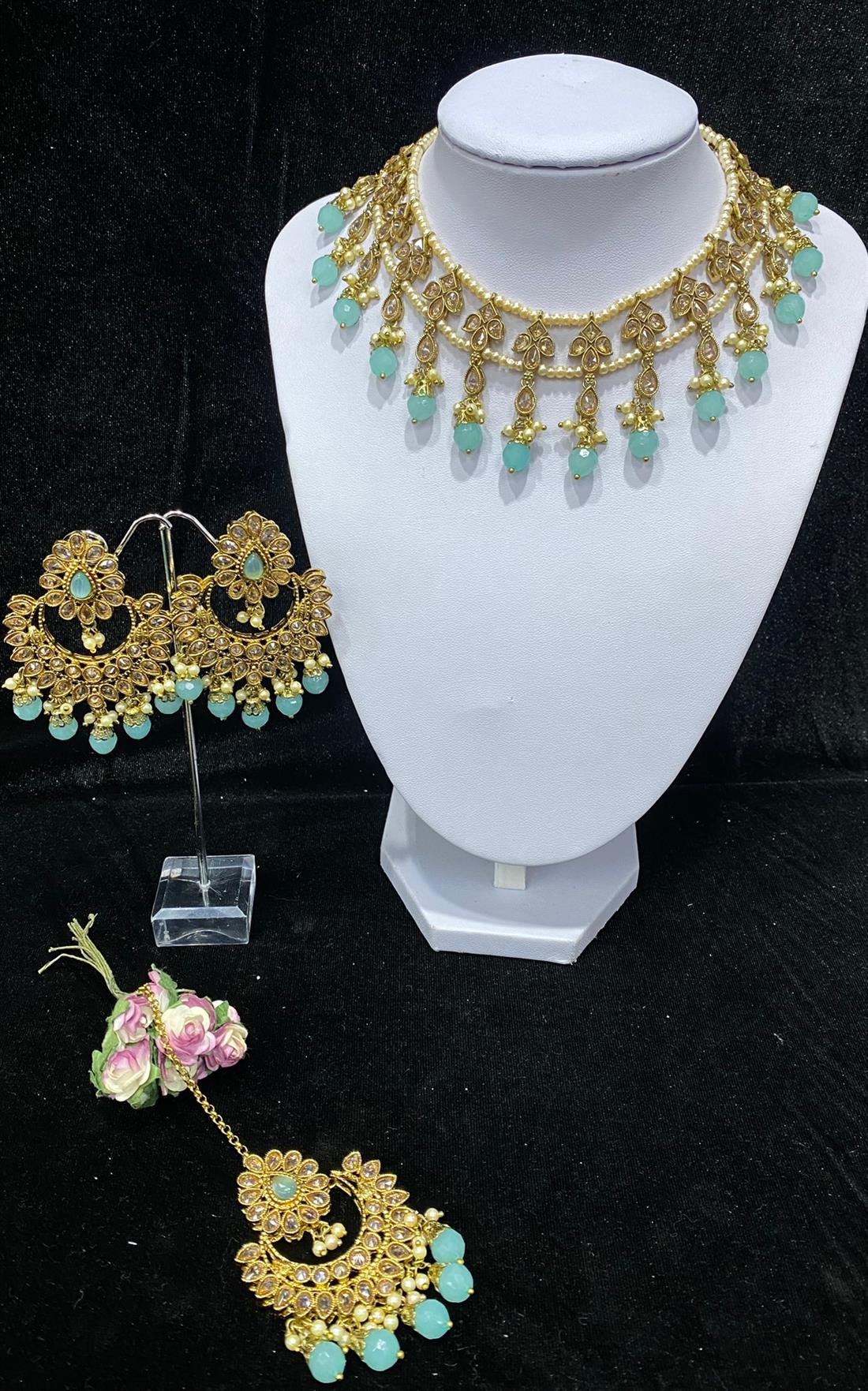 Blue & Gold Necklace Sets