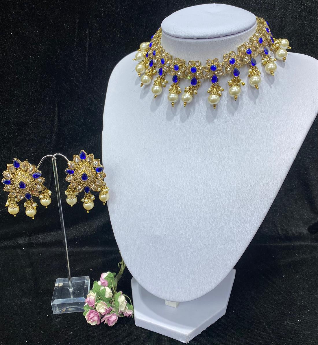 Gold & Blue Necklace Sets