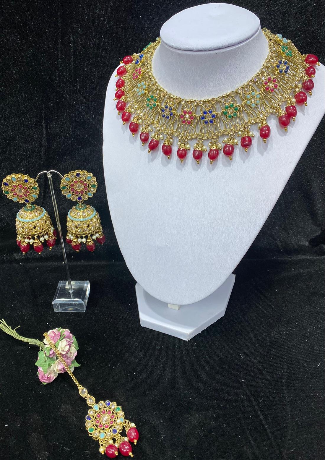 Maroon & Multicolour Necklace Sets