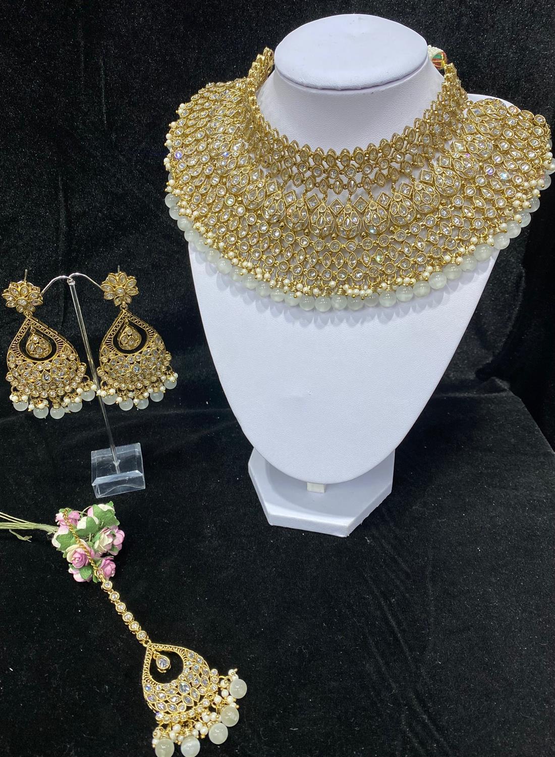 Grey & Gold Necklace Sets
