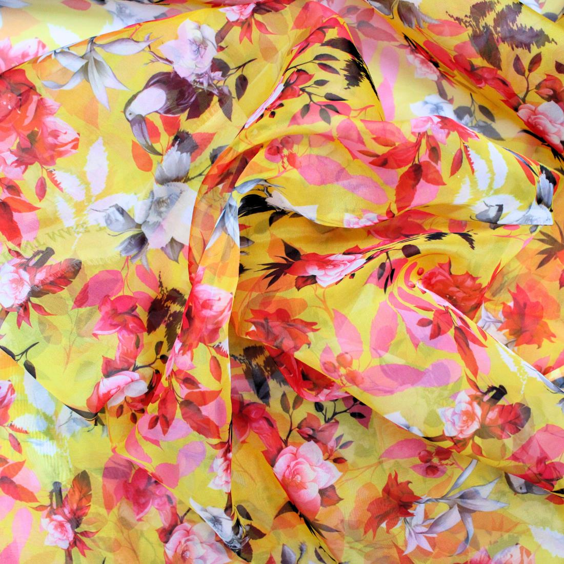 Multicolour Coloured Printed Organza Organzas
