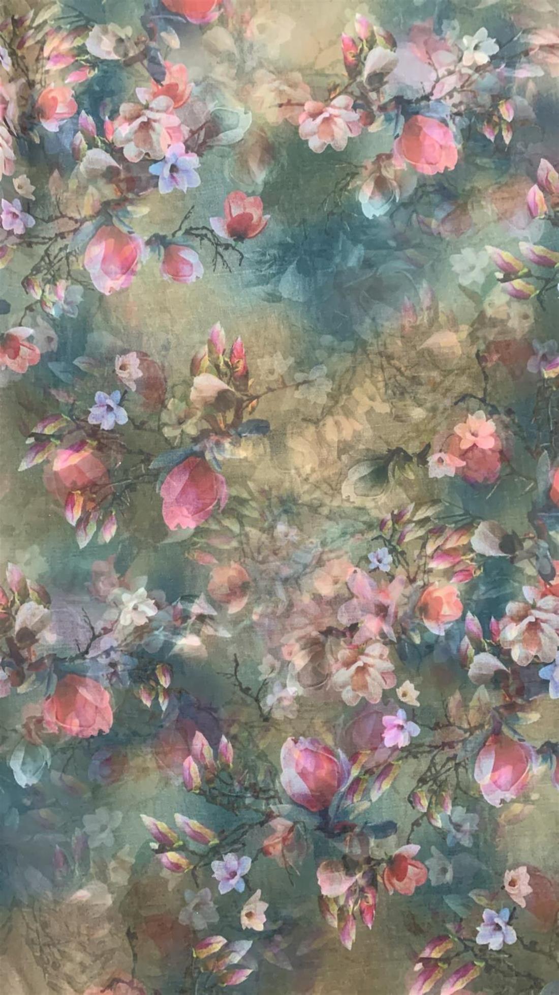 Multicolour Coloured Printed Organza