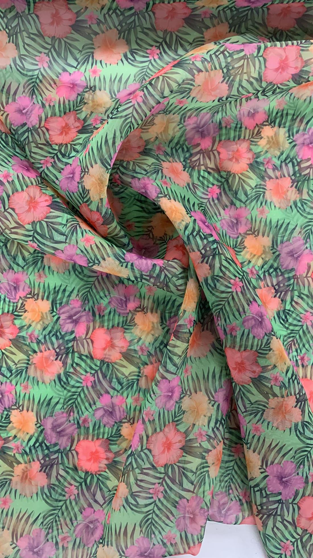 Multicolour Coloured Printed Organza Organzas