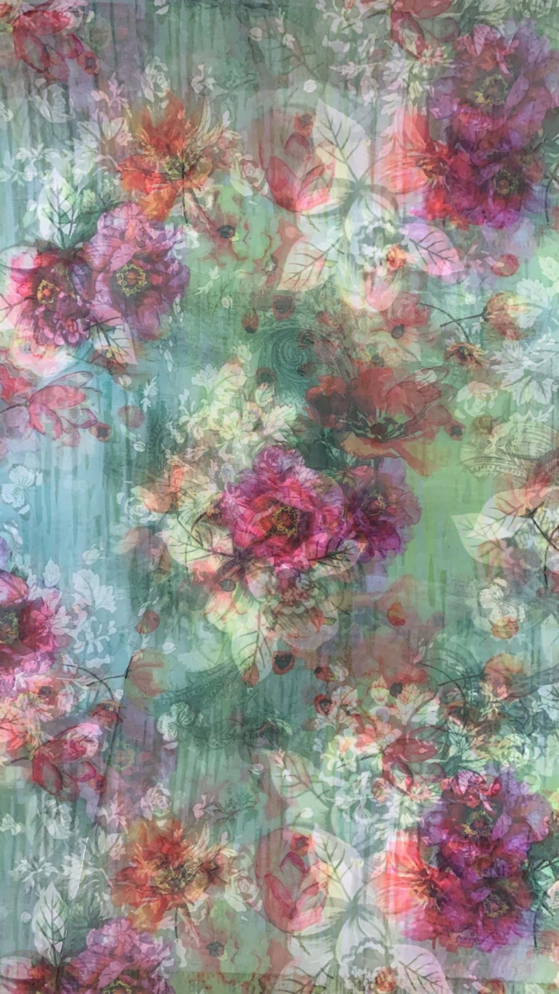 Multicolour Coloured Printed Organza Organzas