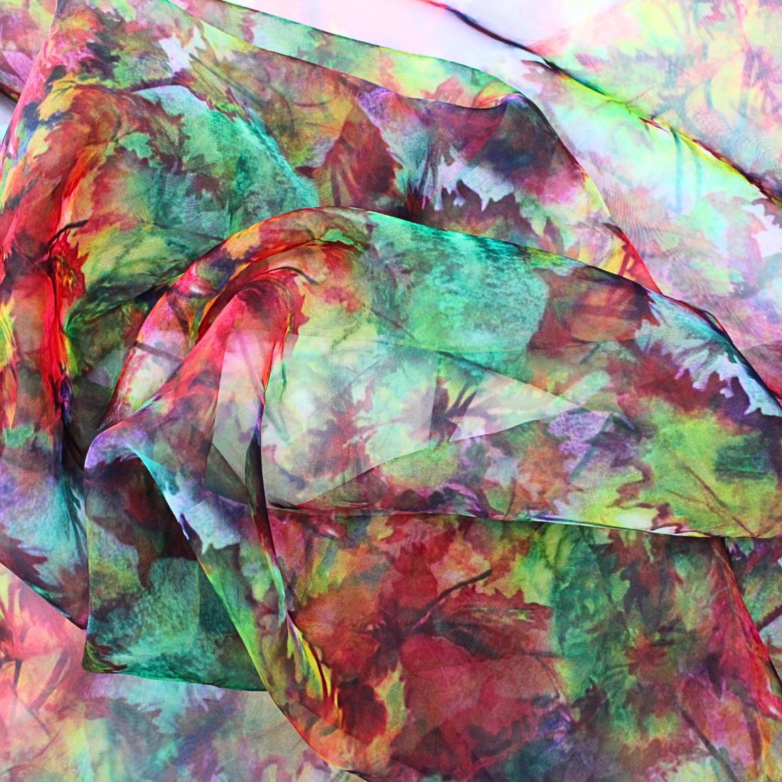 Multicolour Printed Organza
