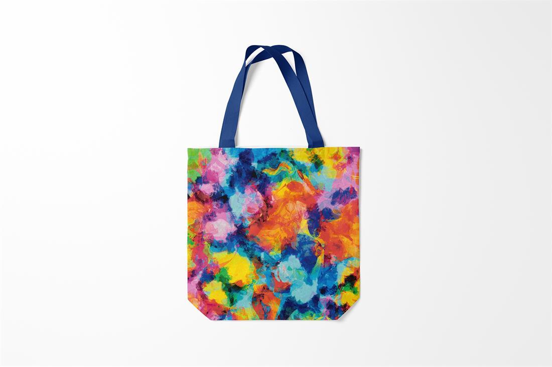 Multicolour Digital Print Linen Rainbow Explosion
