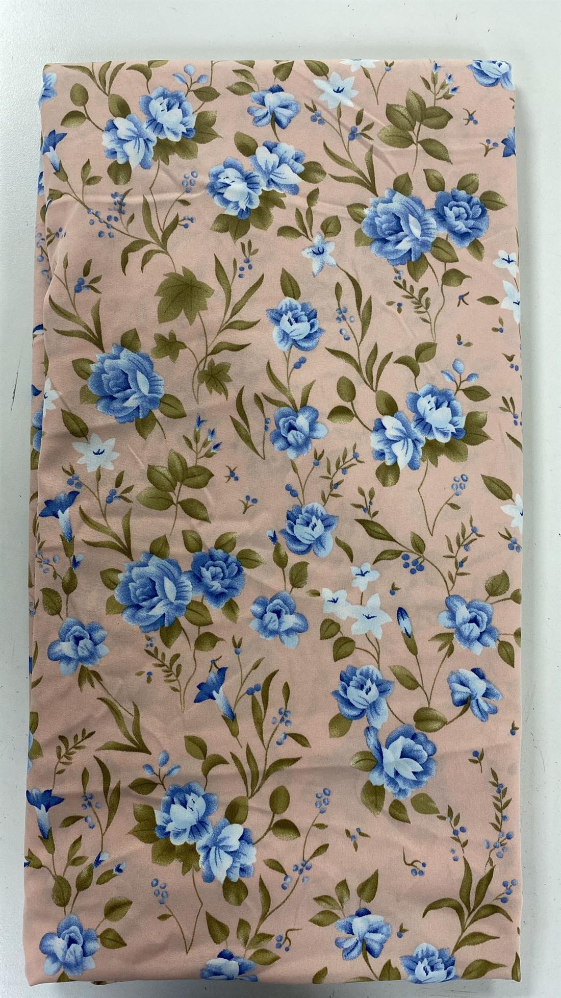 Multicolour & Pink Printed Unstitched Fabric