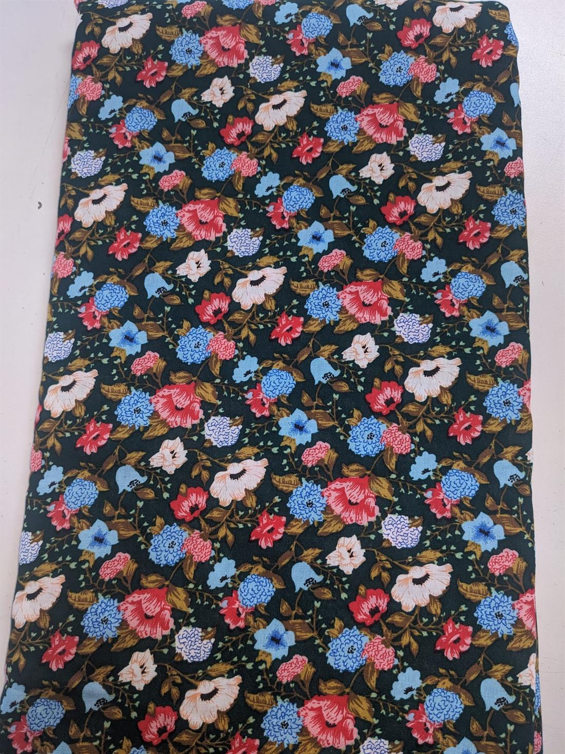 Multicolour & Green Printed Unstitched Suit