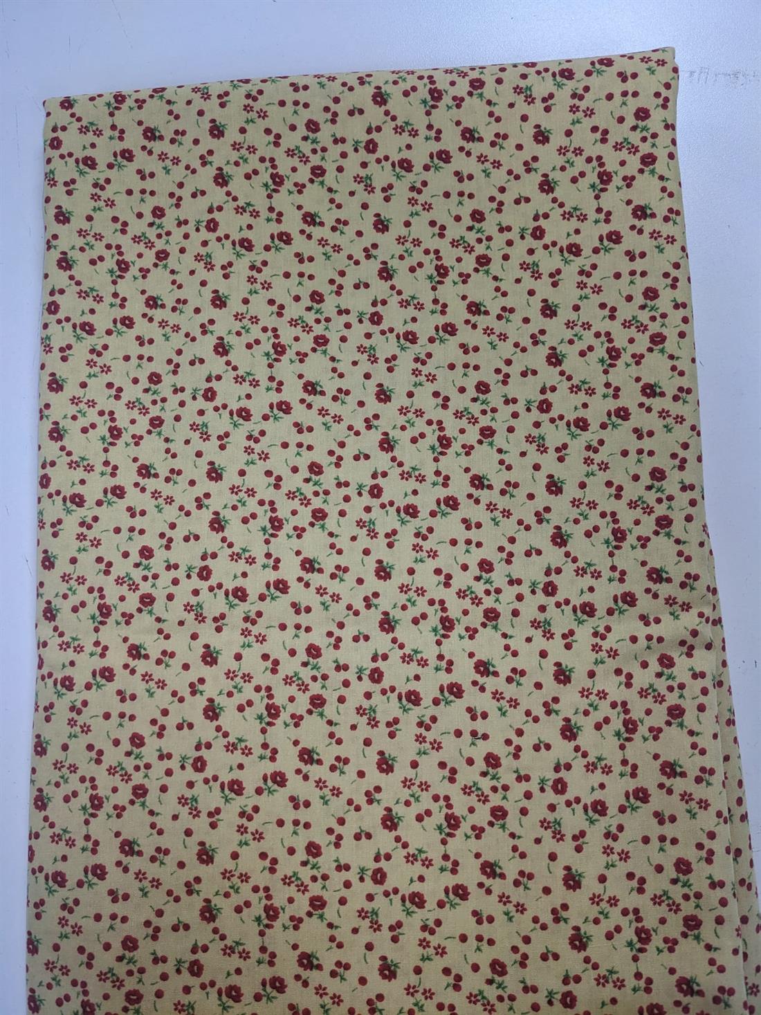 Yellow & Red Printed Unstitched Suit