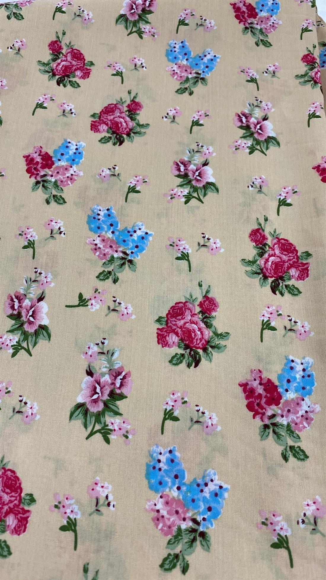 Multicolour Printed Viscose 2 Yards