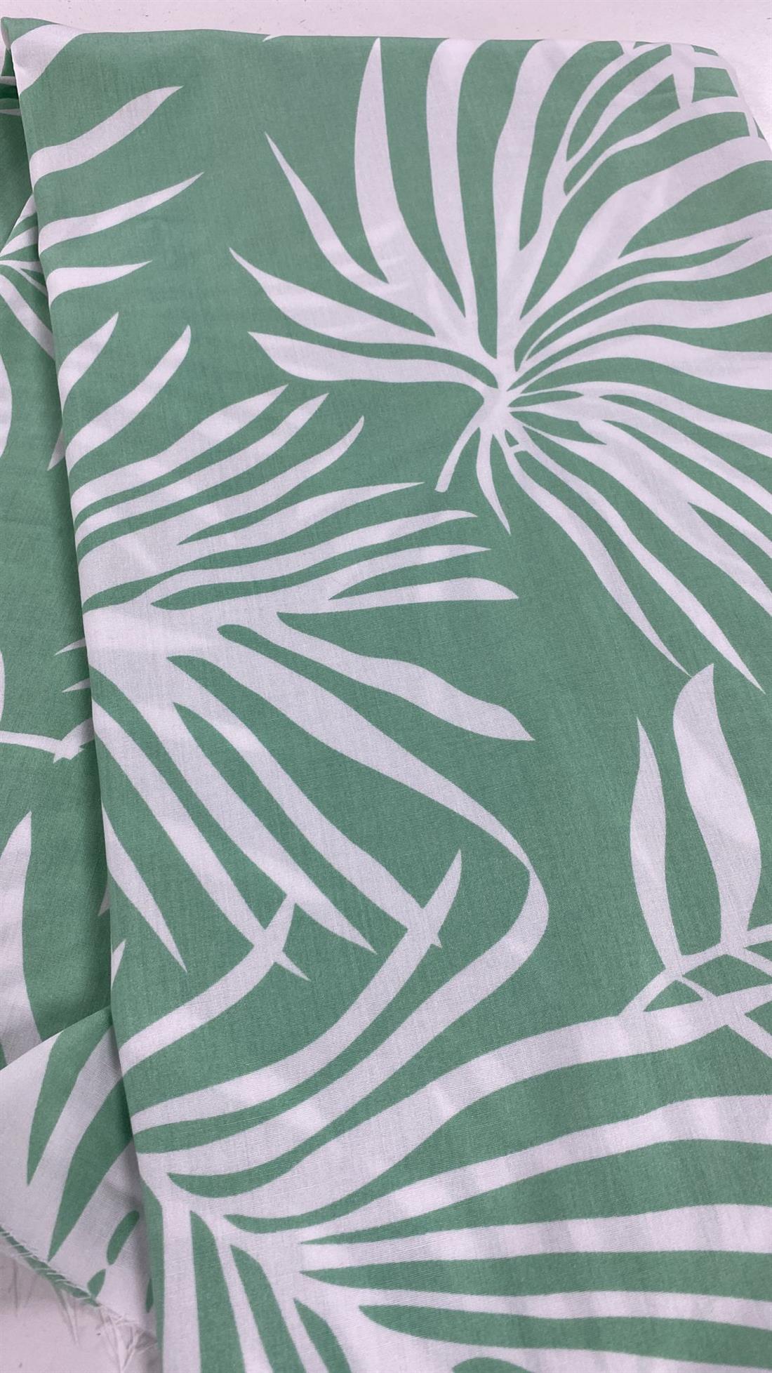 Green Printed Viscose 2 Yards