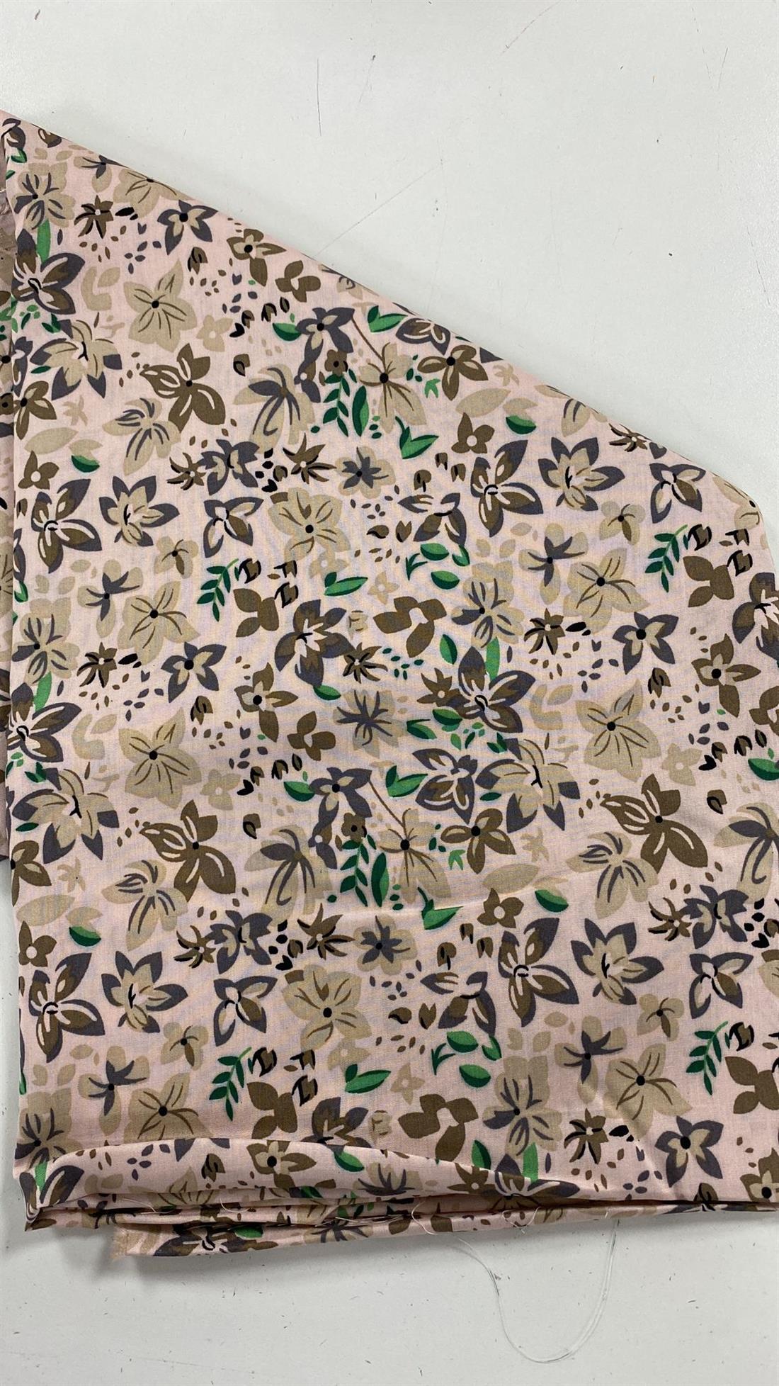 Green Printed Viscose 2 Yards