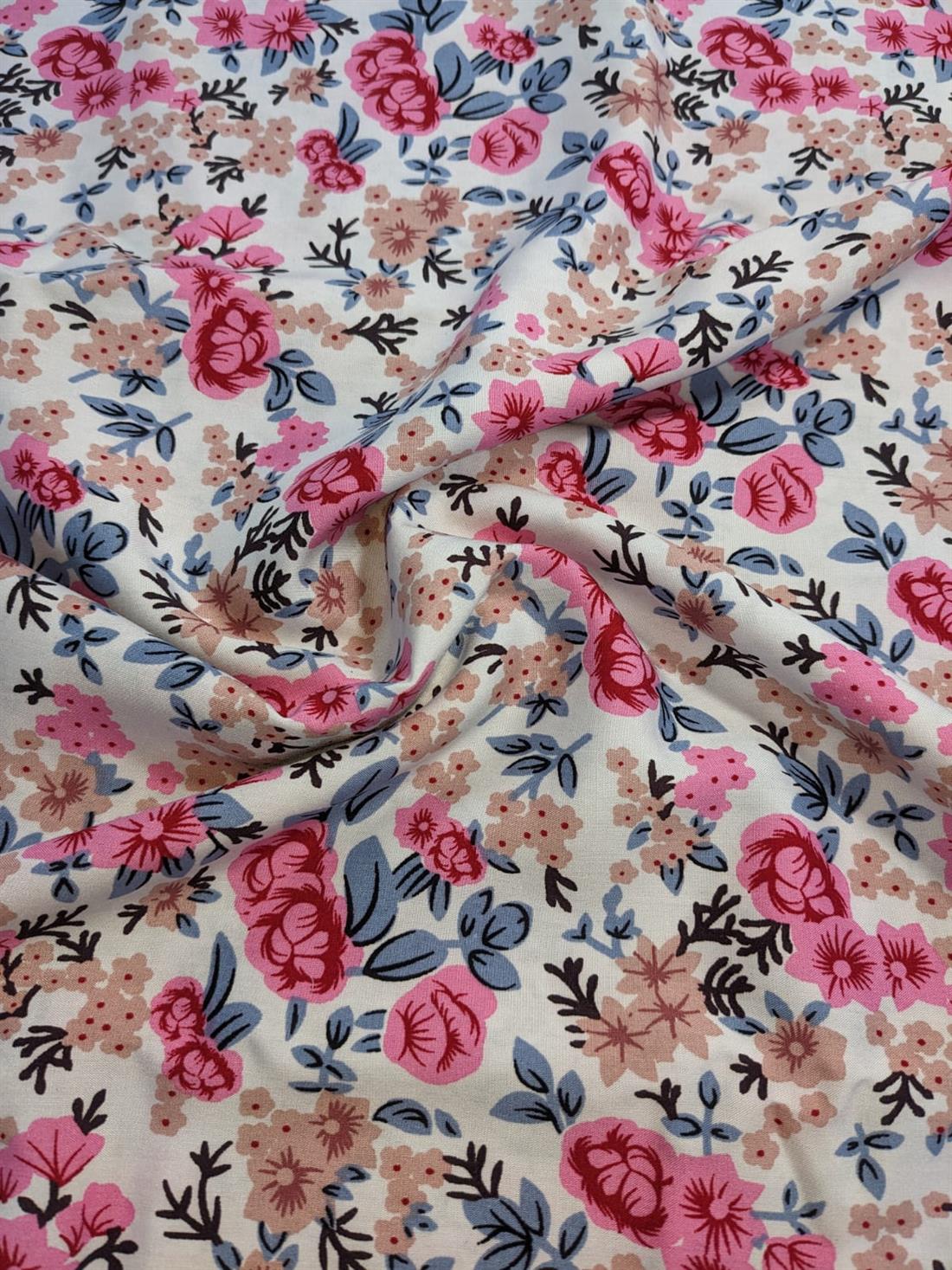 White Printed Viscose 2 Yards