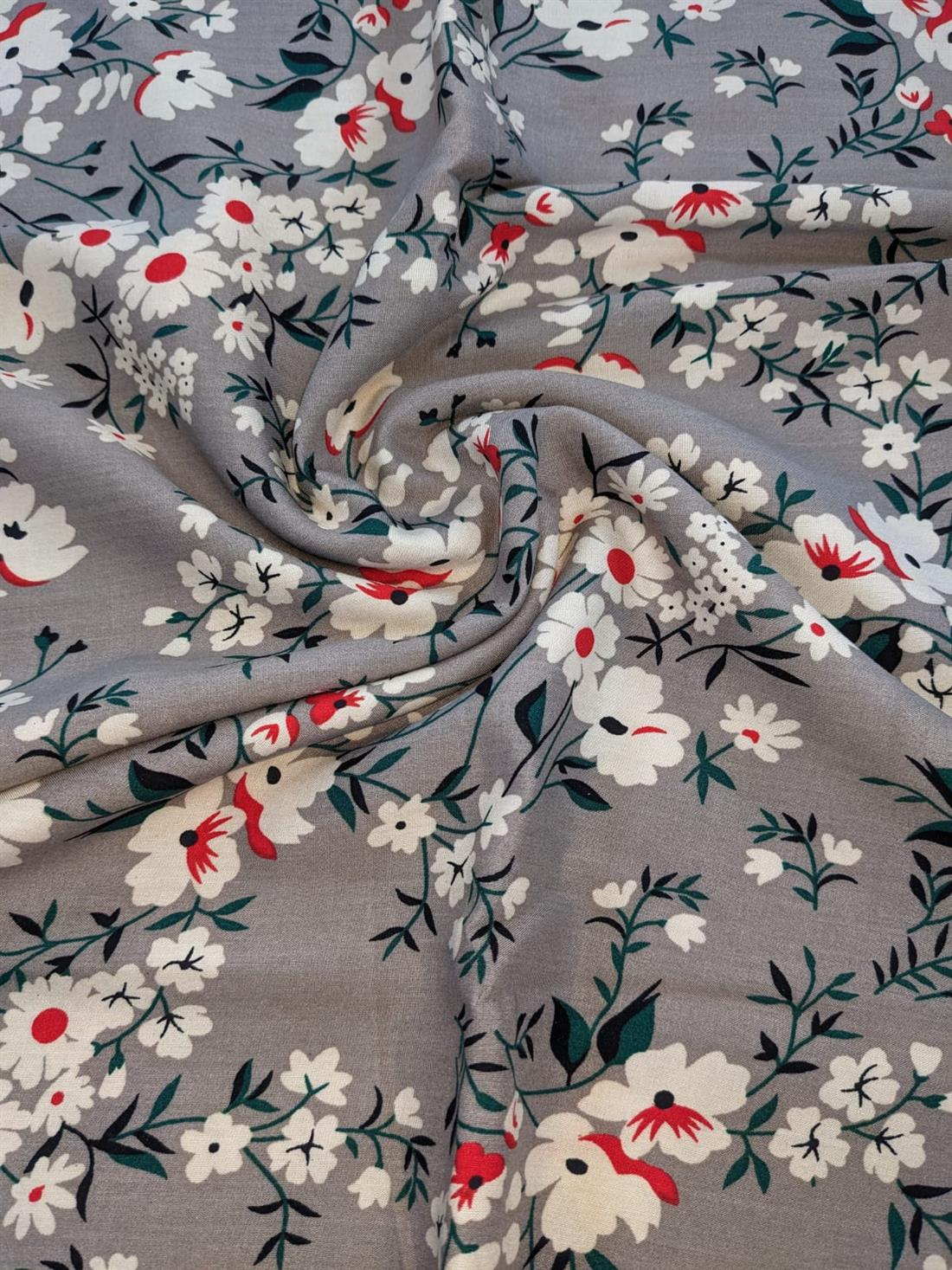Beige Printed Viscose 2 Yards