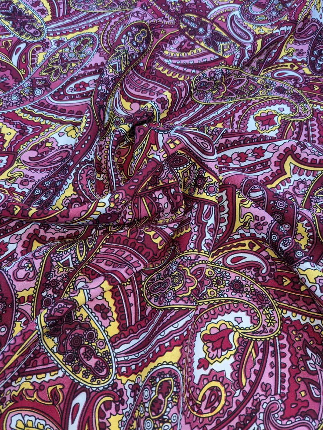 Pink Printed Viscose 2 Yards