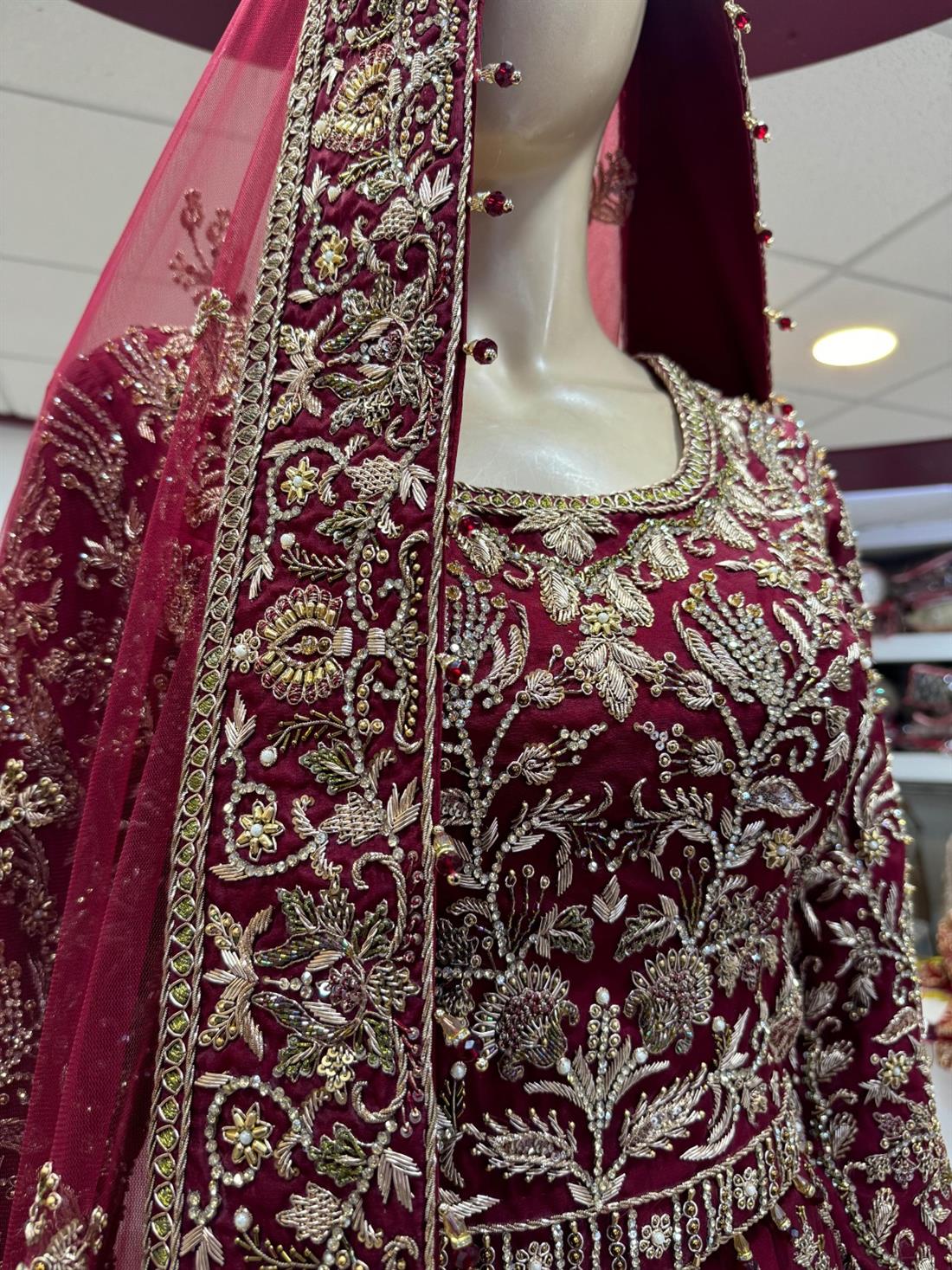 Maroon & Gold Made to Measure Bridal