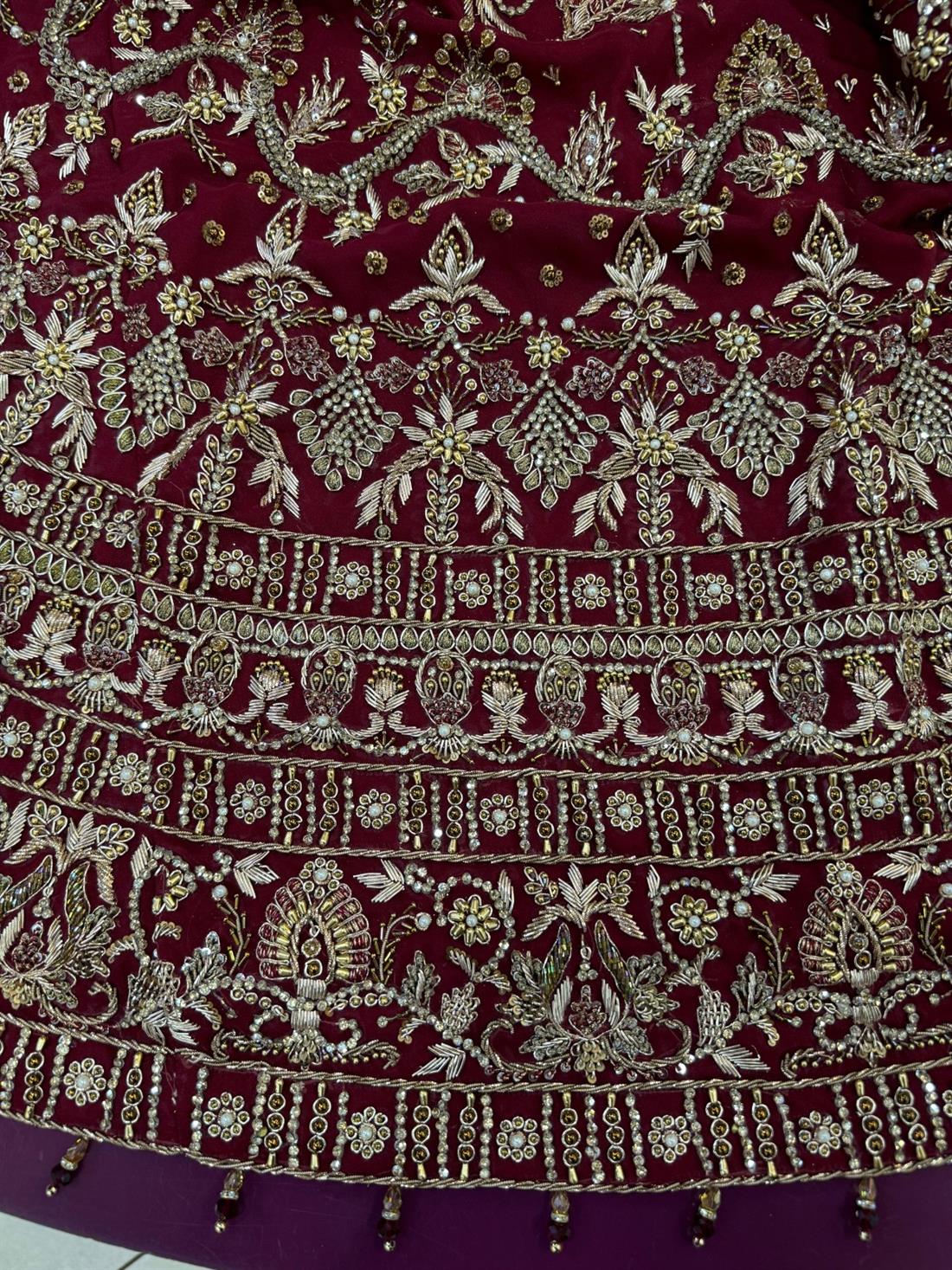Maroon & Gold Made to Measure Bridal