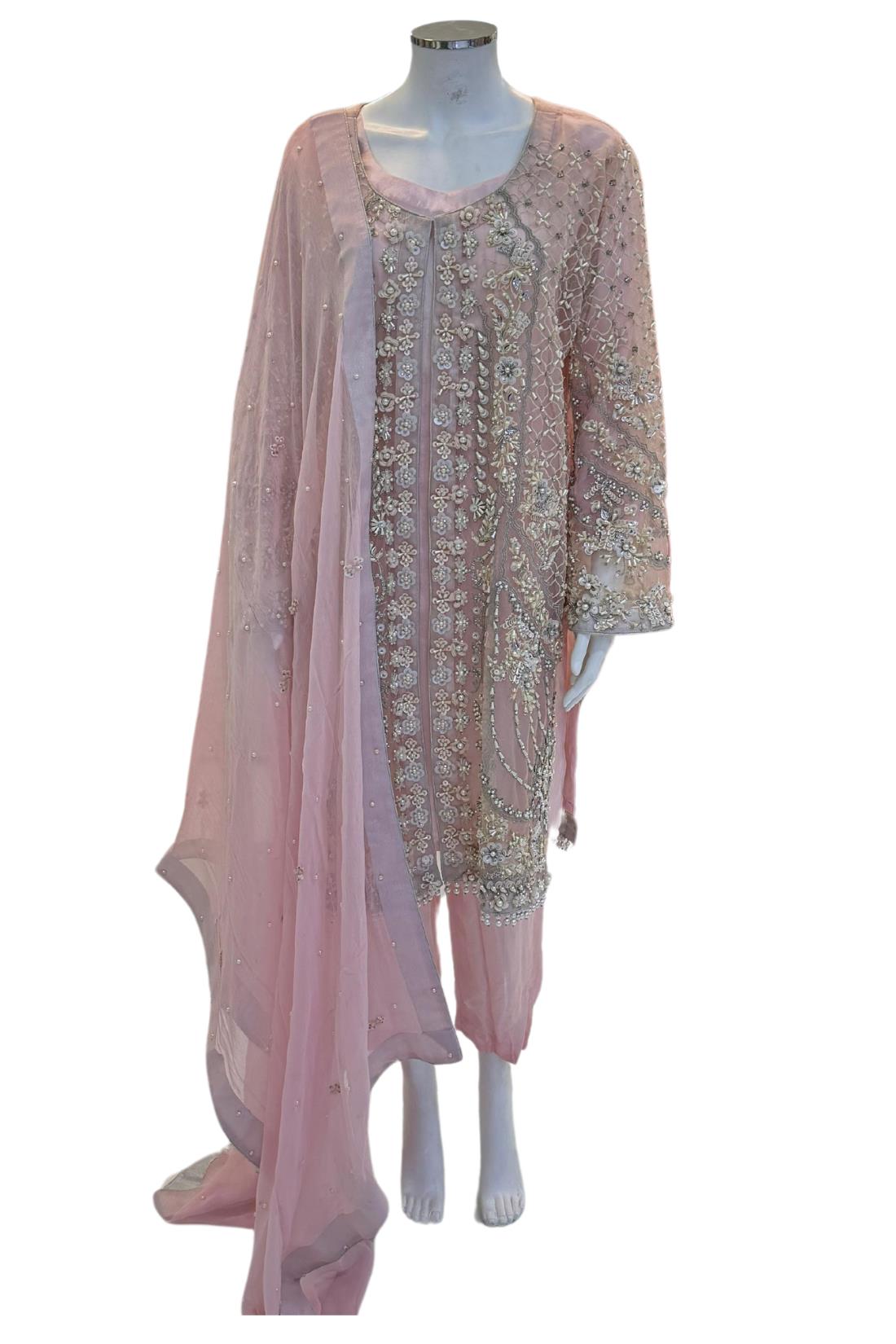 Pink Party Wear Indian Dress