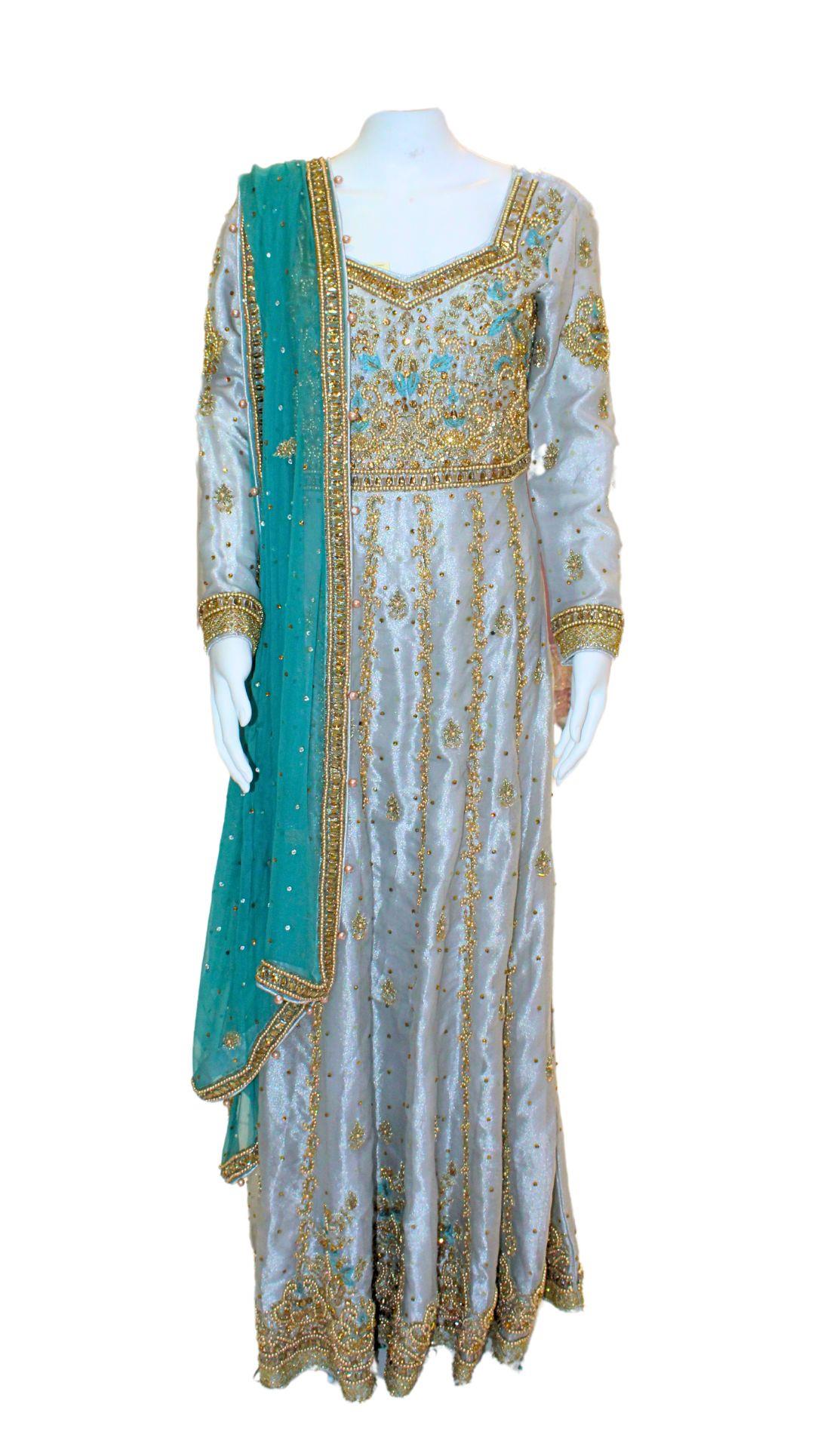 Gray Party Wear Indian Dress