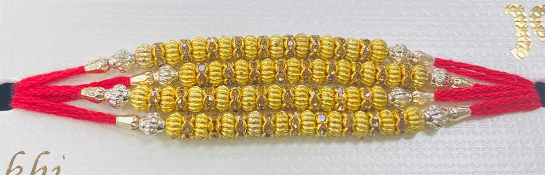 RED & Gold Beaded Raksha Bandhan