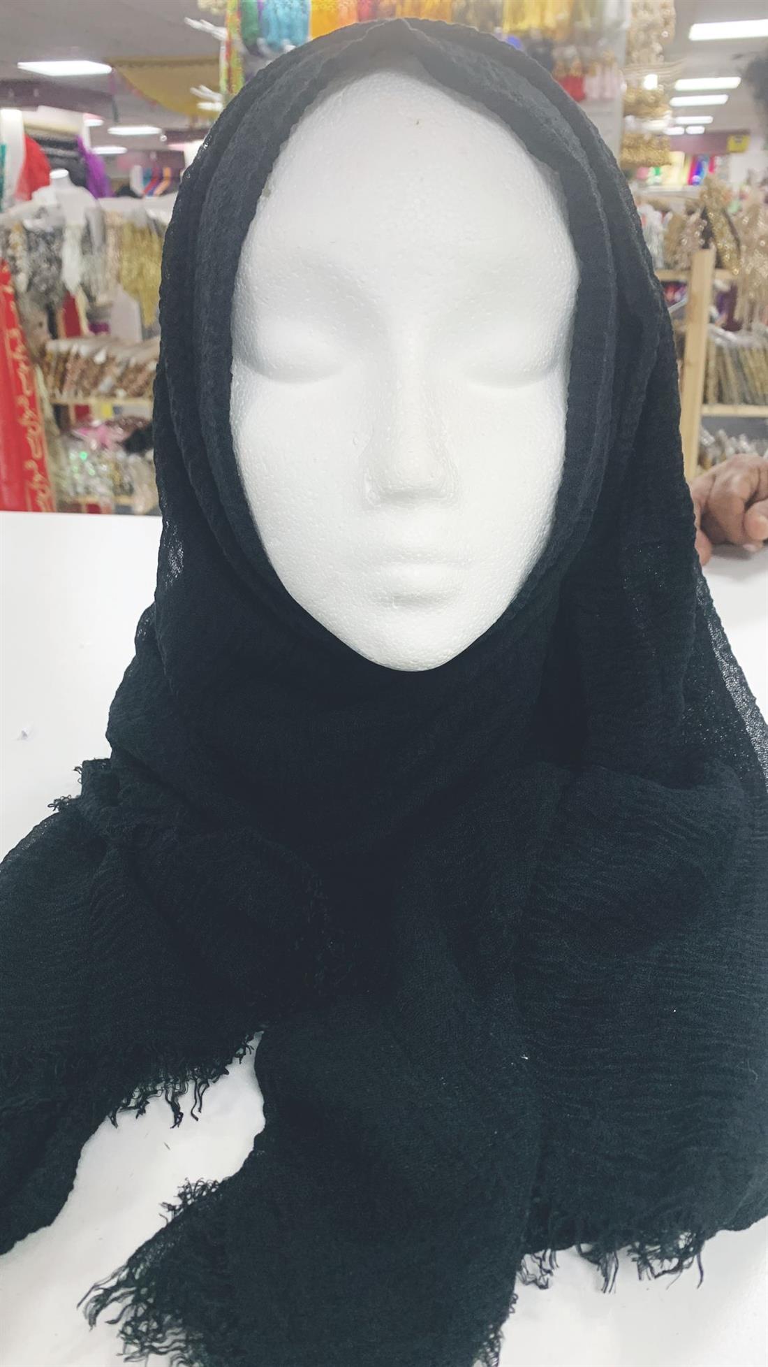 Black Plain Scarves