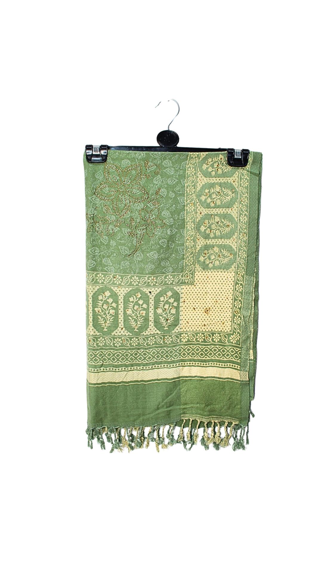 Mint Embroidered Pashmina Shawl