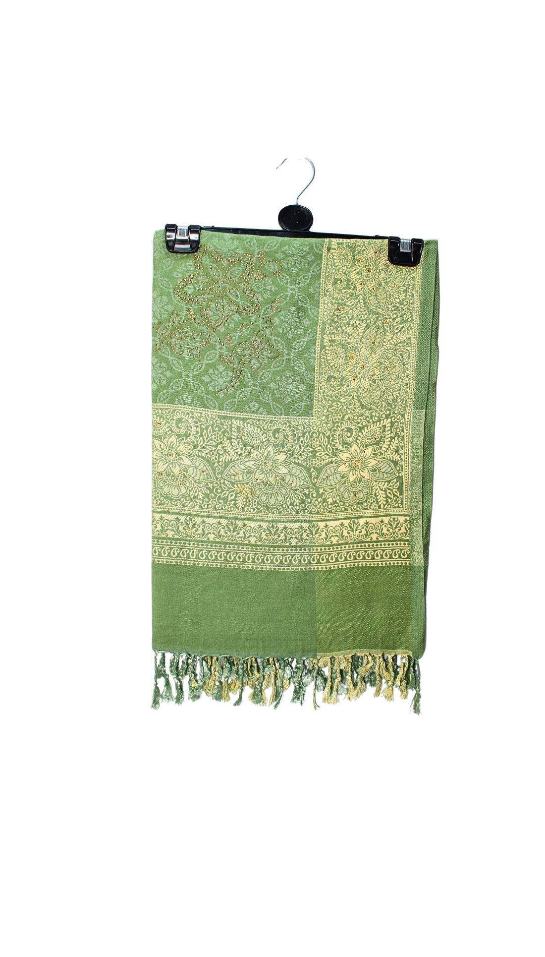 Mint Embroidered Pashmina Shawl