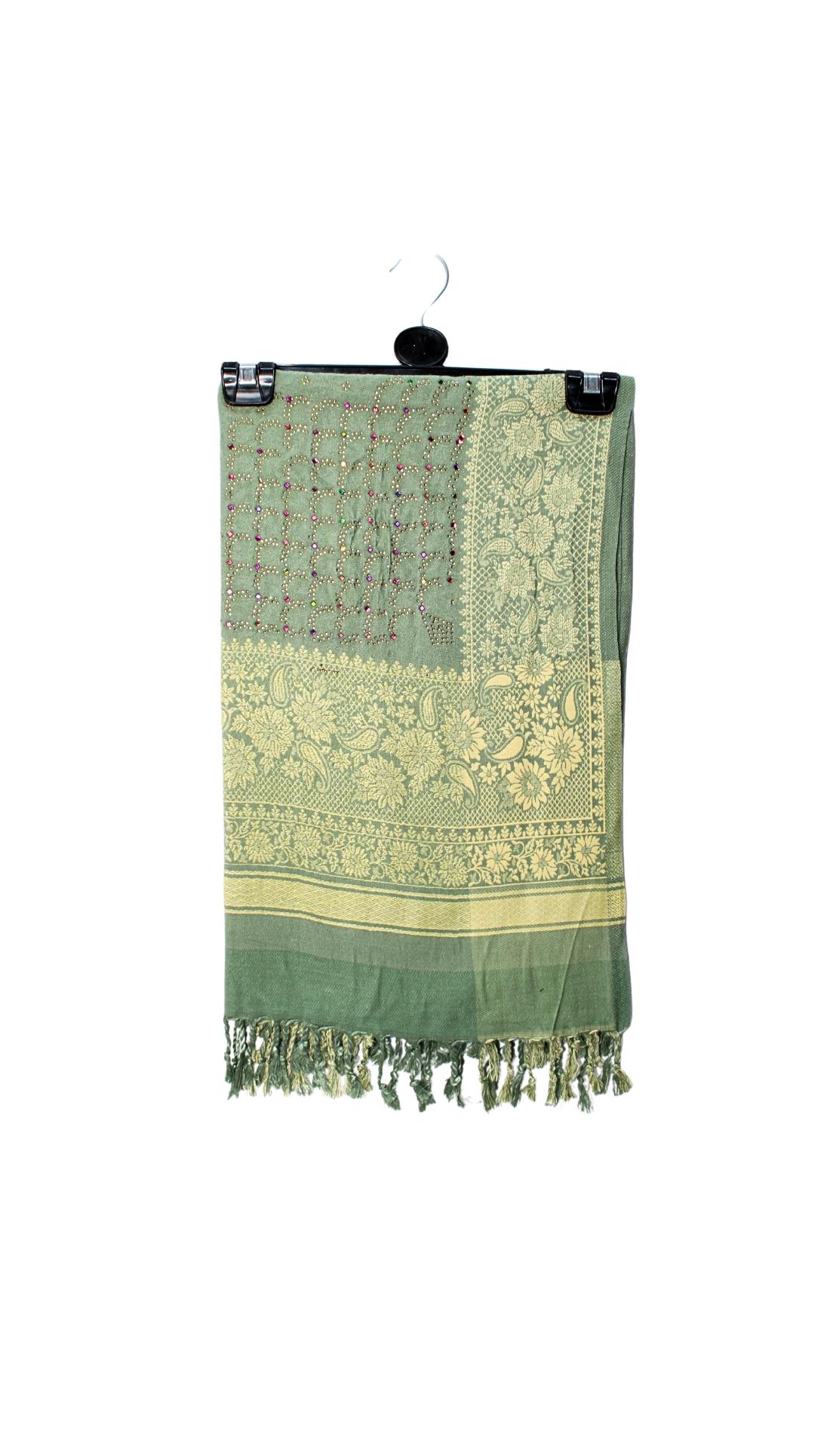 Sage Embroidered Pashmina Shawl