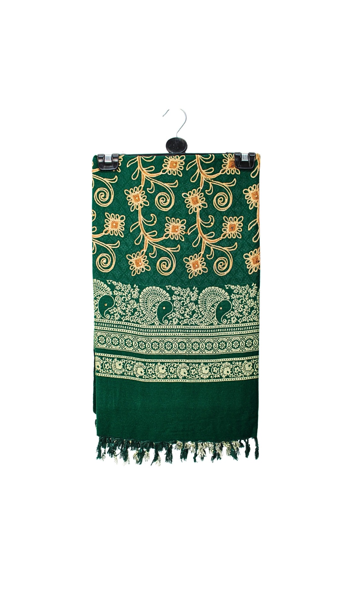 Green Embroidered Pashmina Shawl