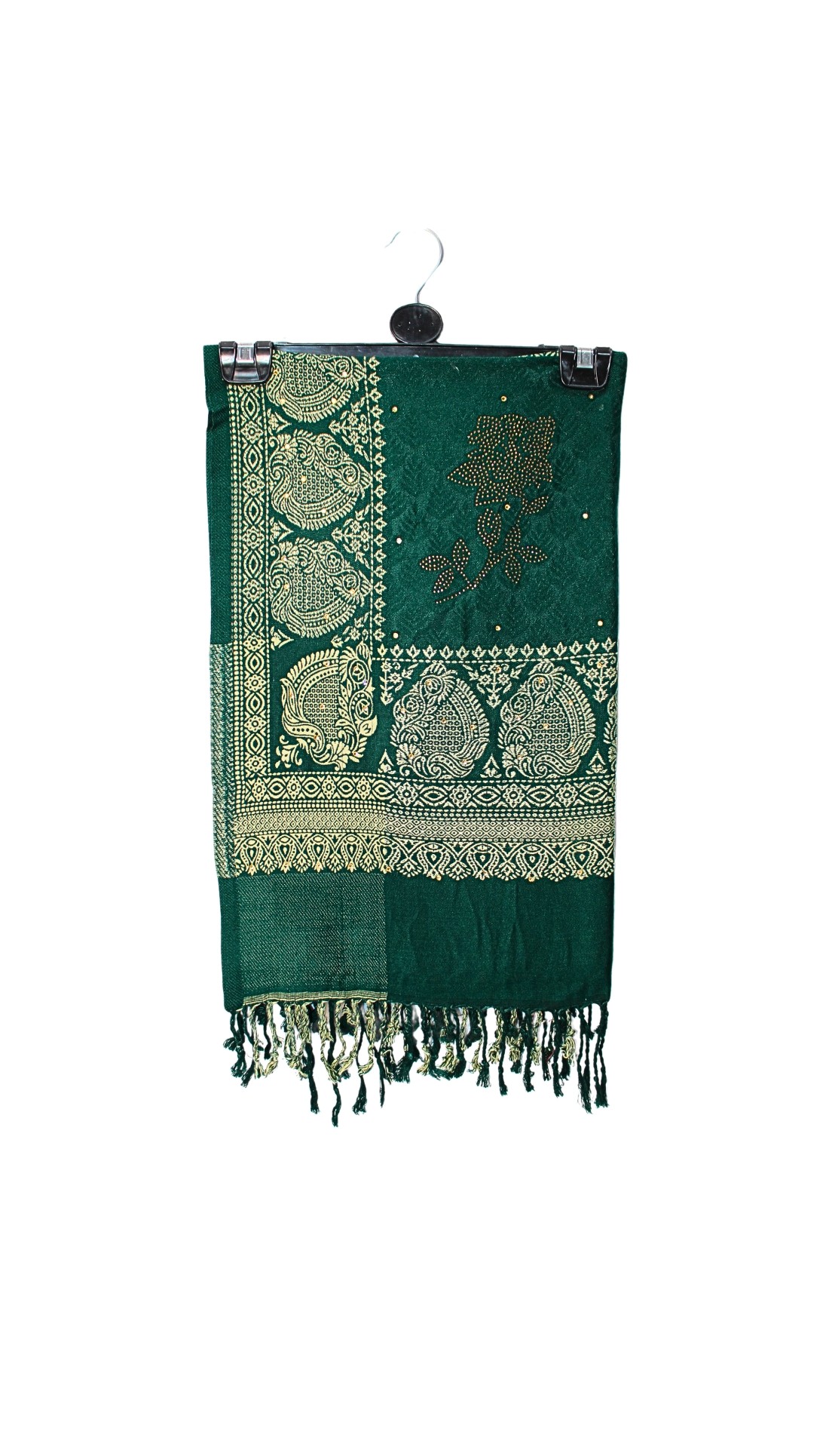 Green Embroidered Pashmina Shawl