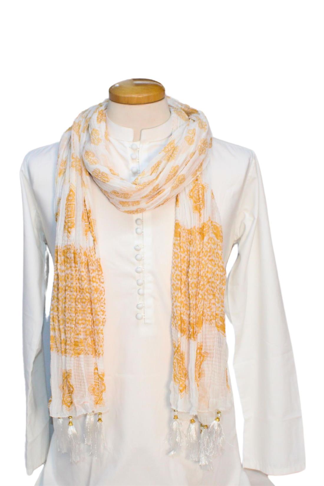 White Gold Mens Shawl