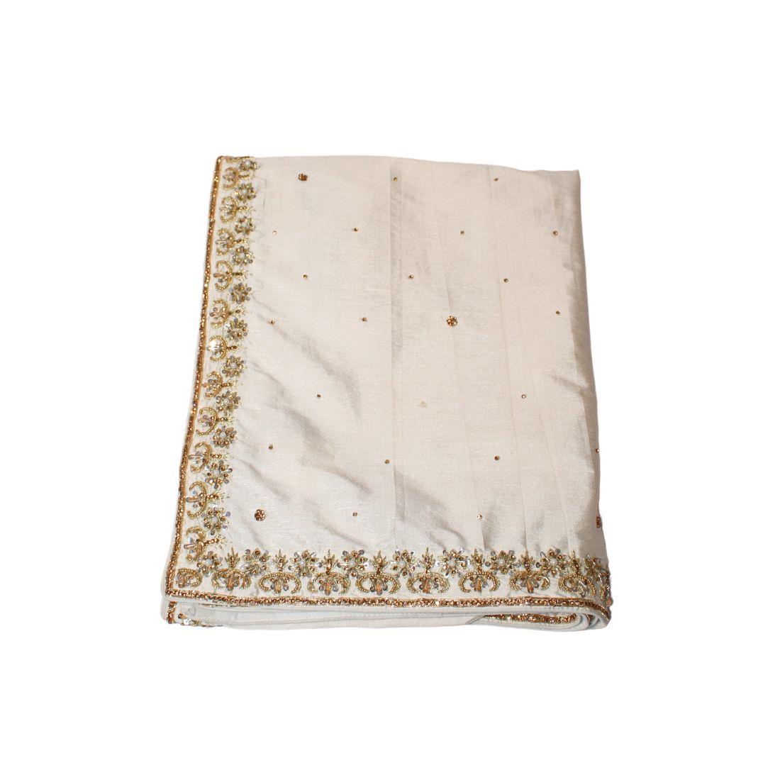 Cream & Gold Stone Work Mens Shawl