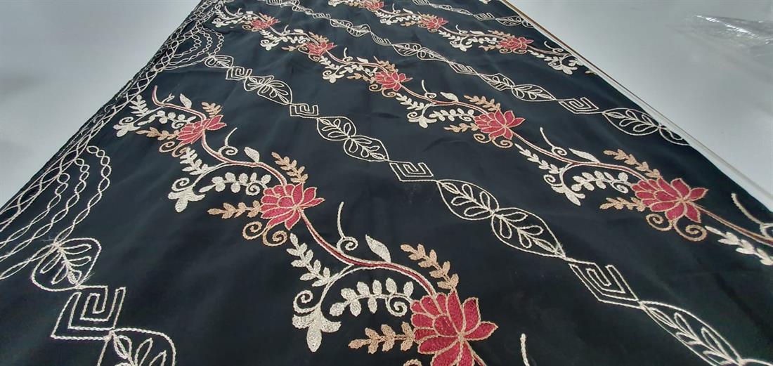 Black Emb Shawl