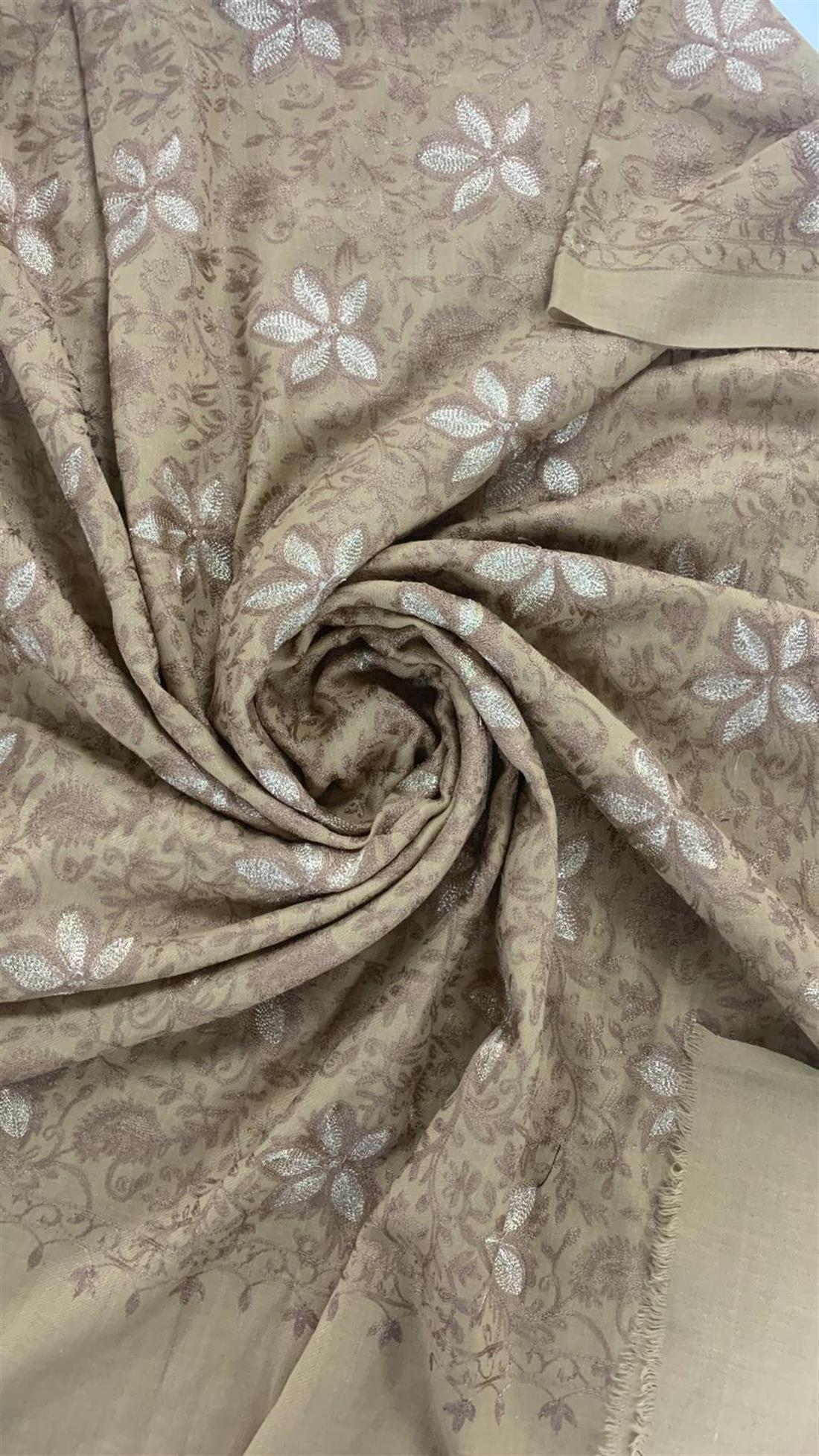 Gold Pure Emb Shawl