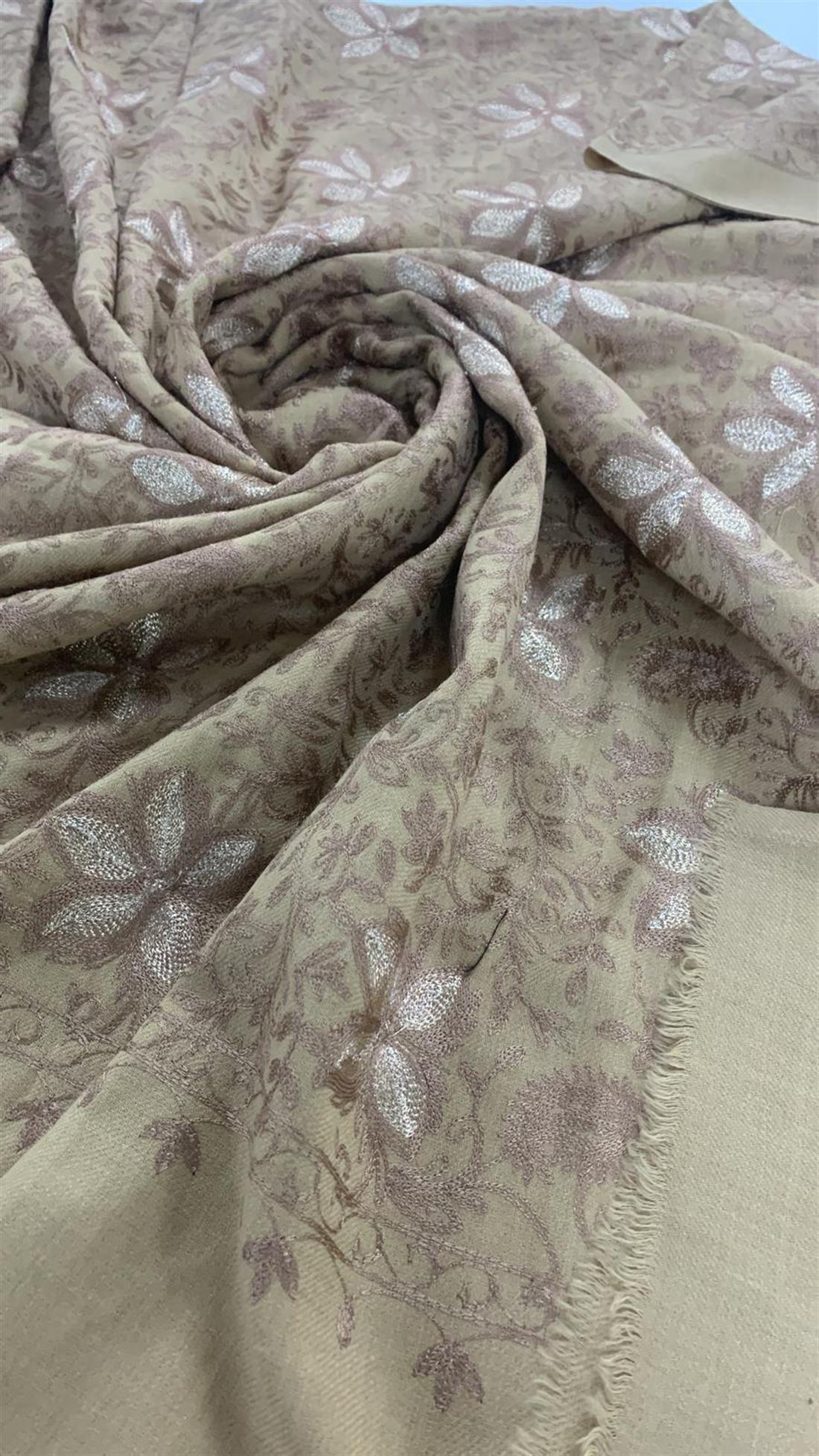 Gold Pure Emb Shawl