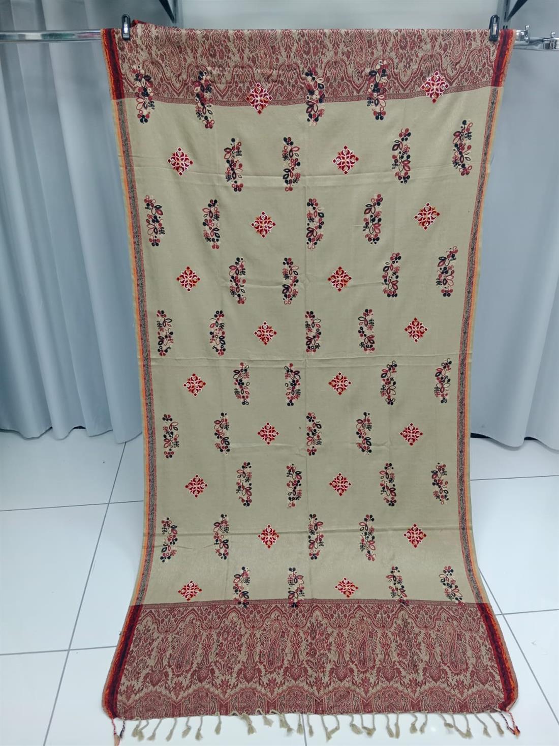 Gold & RED Winter Shawl