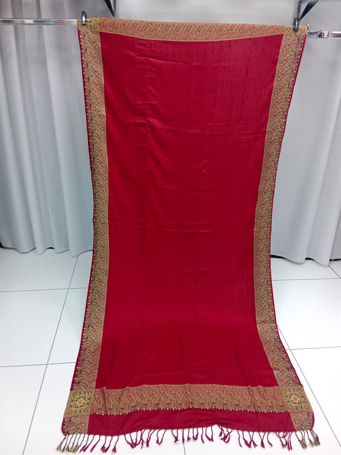 Maroon & Gold Winter Shawl