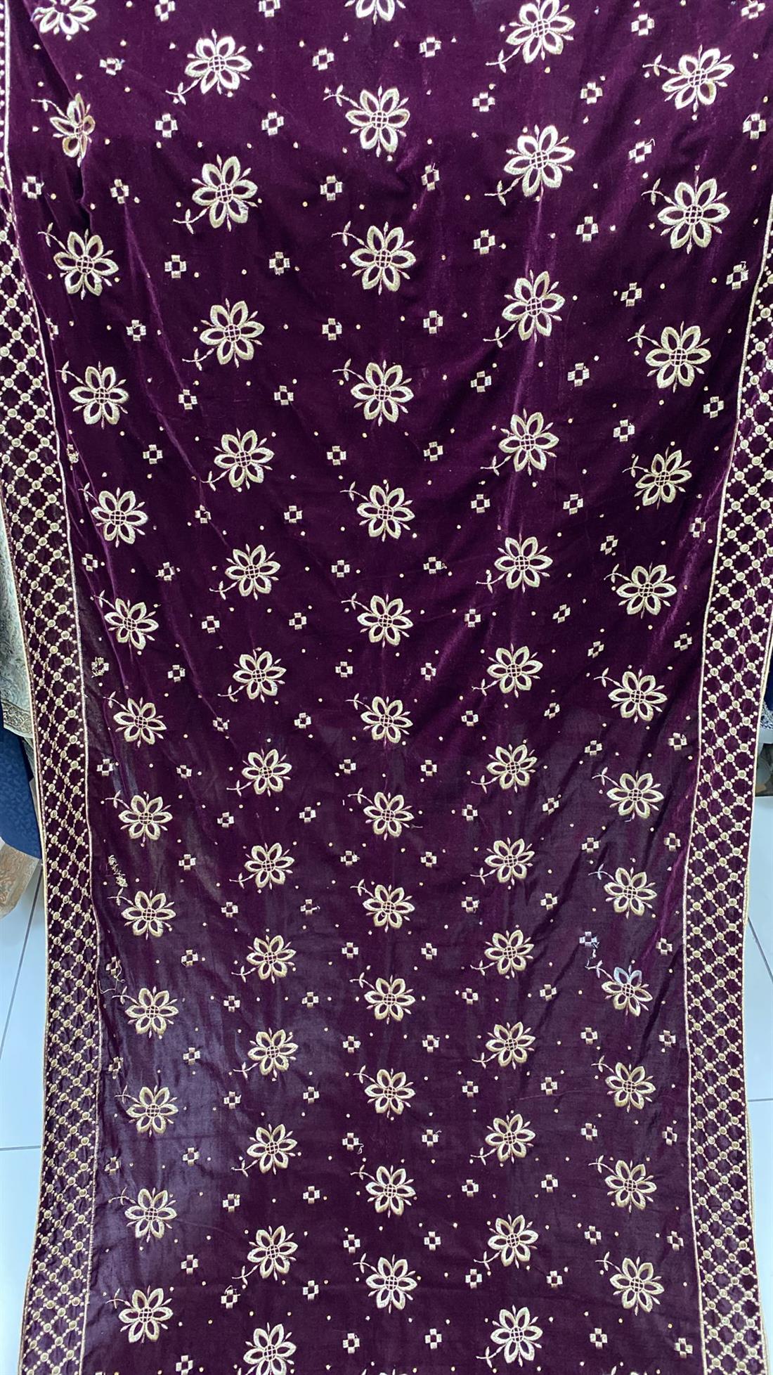 Purple Velvet Shawl