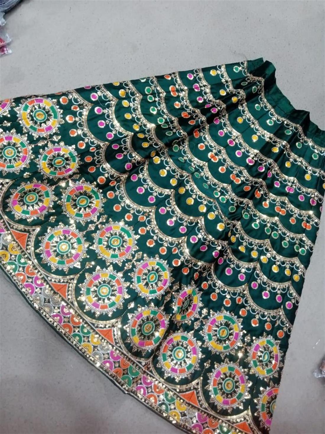 Multicolour Emb Skirt