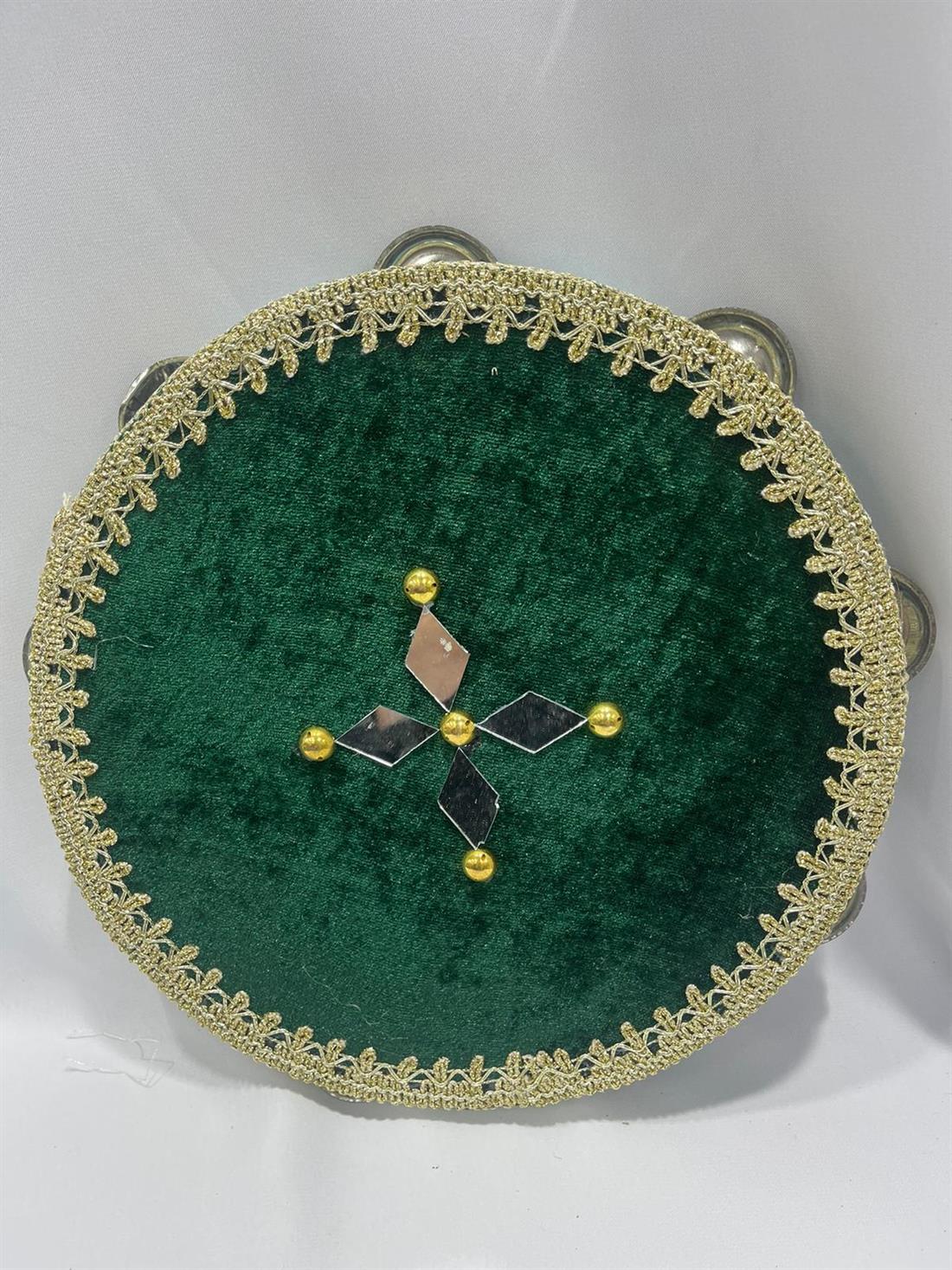 Green Velvet Mehndi Plates