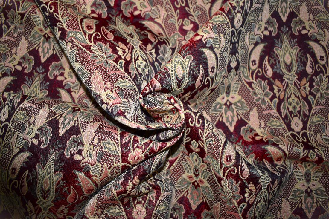 Maroon & Gold Coloured Tapestry