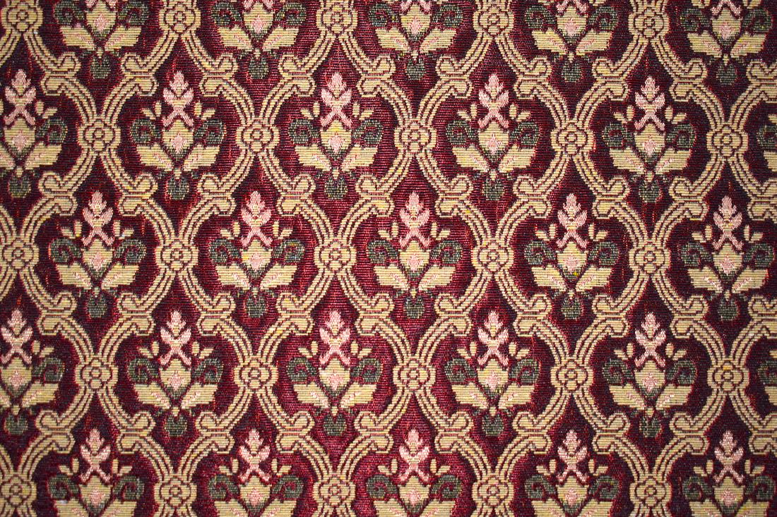 Maroon & Gold Coloured Tapestry