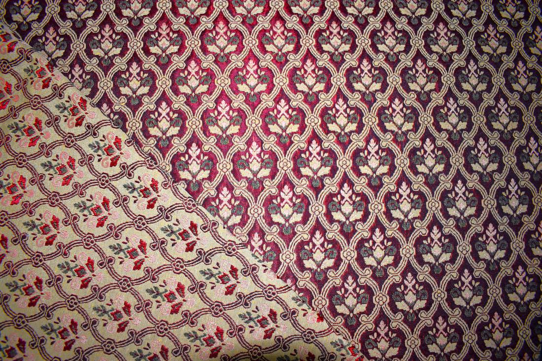 Maroon & Gold Coloured Tapestry