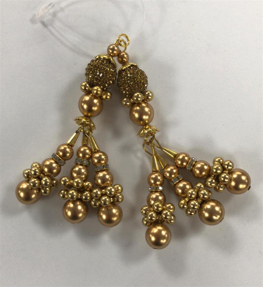 Gold Beaded Tassels