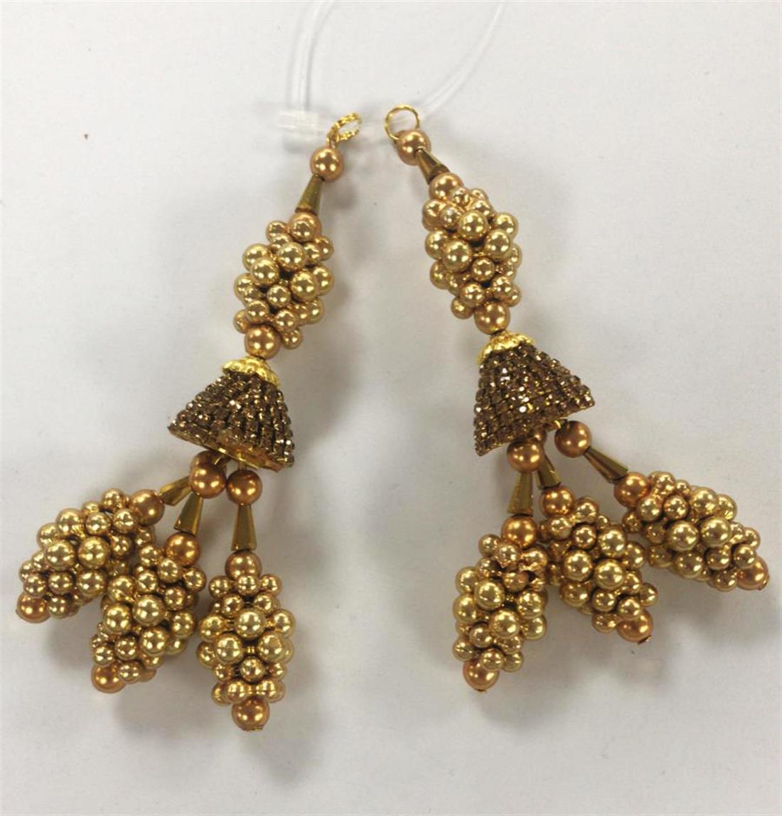Gold Beaded Tassels